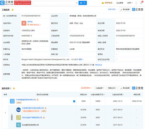 中信海直在青島投資成立禮儀服務公司，注冊資本達1億元